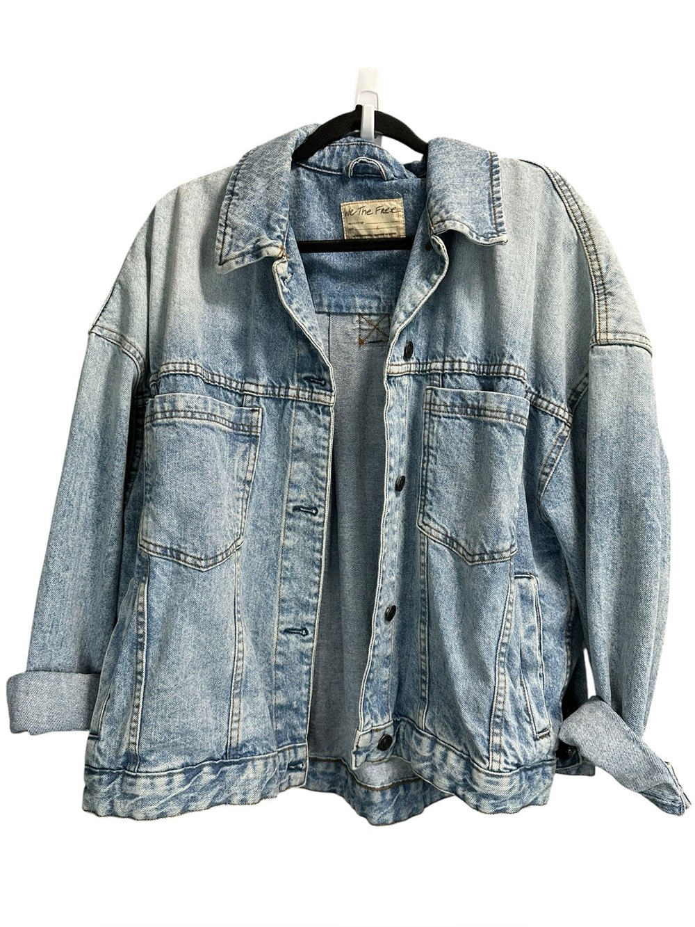 Free People We The Free Opal Swing Denim Jacket - Picture 8 of 12